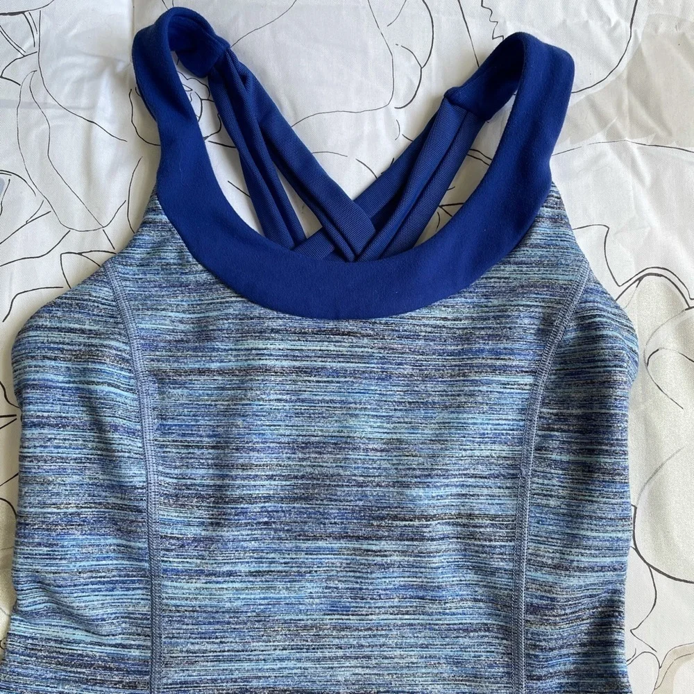 Lululemon Space Dye Caspian Blue Enhearten Tank